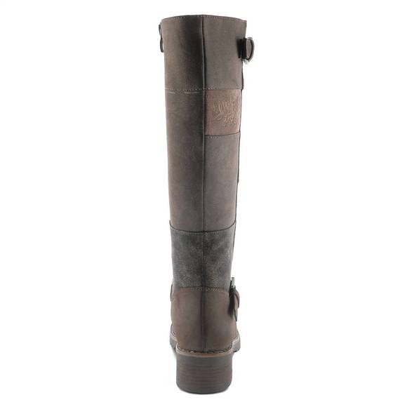 NEW PATRIZIA women's collage tall boots in brown multi - Picture 4 of 6